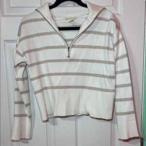Cynthia Rowley Cream and Tan Sweater